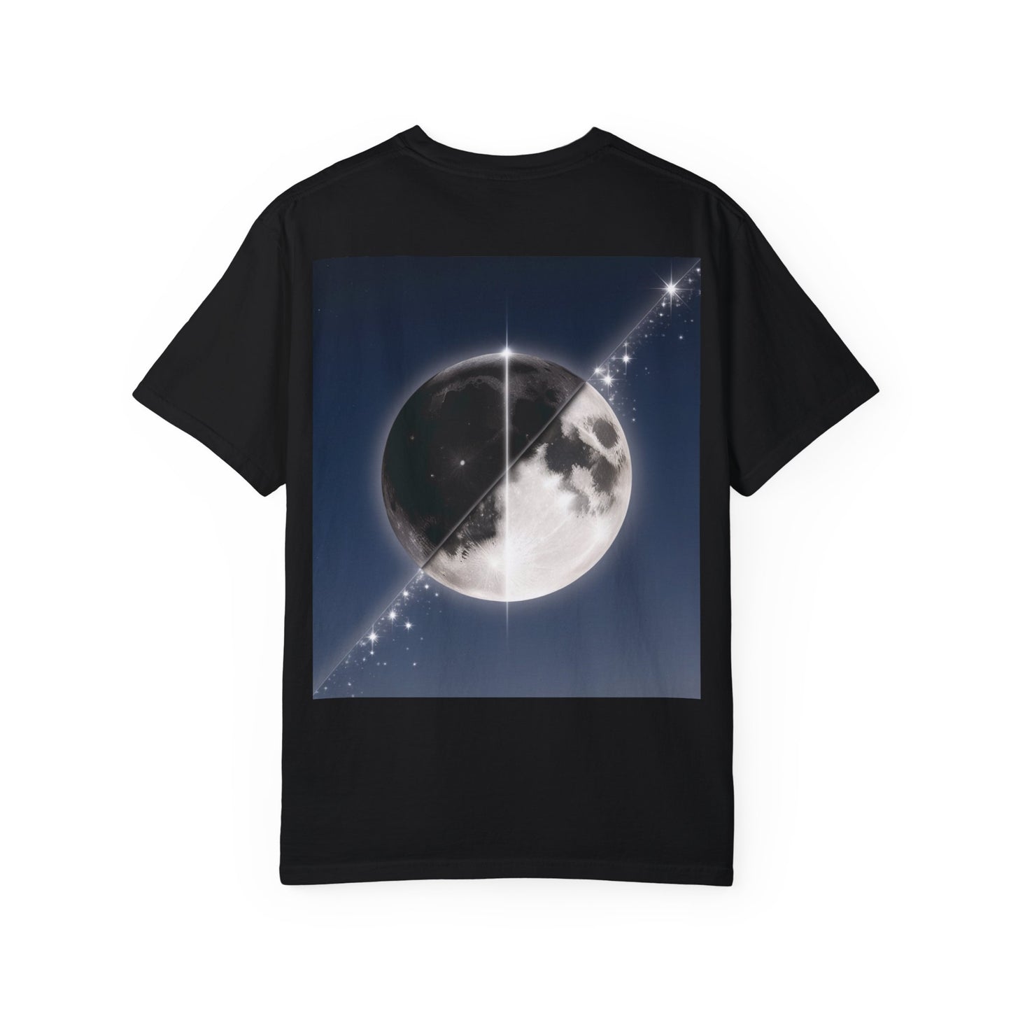 Unisex Garment-Dyed Moonlit Fox T-Shirt | Celestial Animal Design