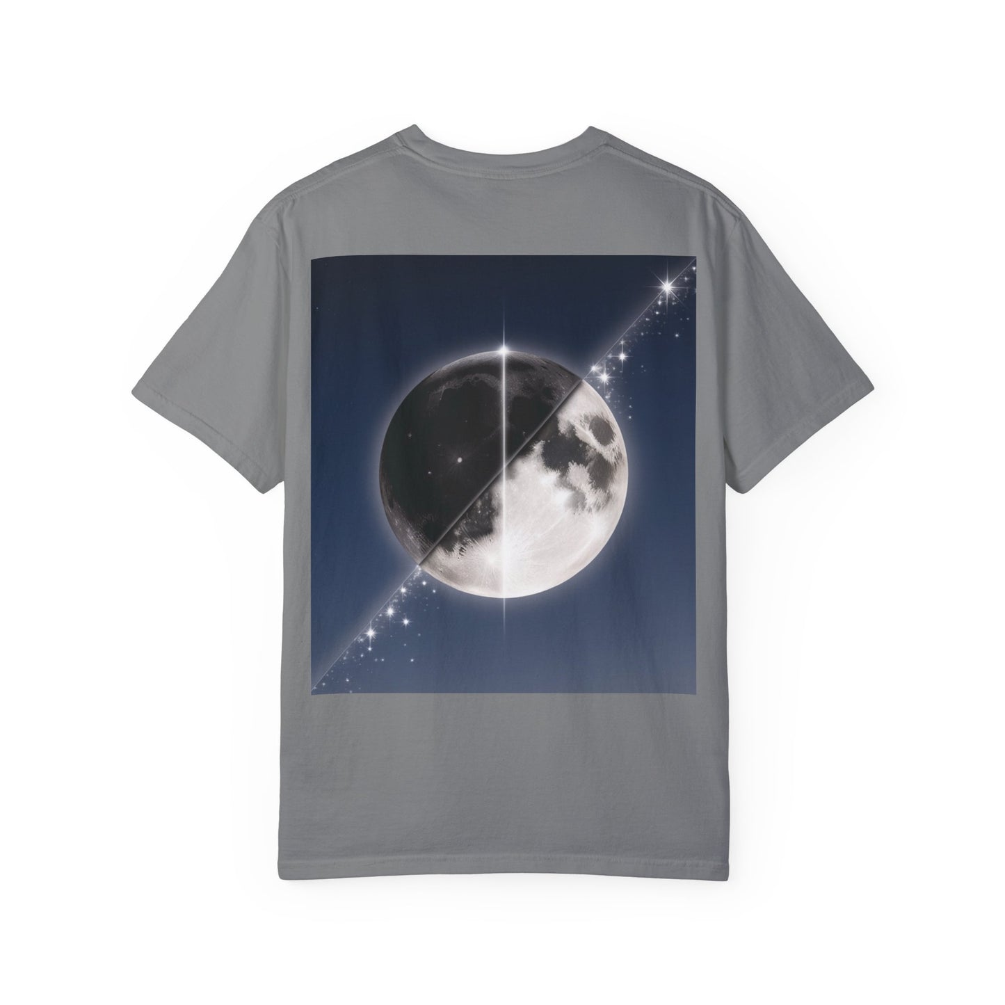 Unisex Garment-Dyed Moonlit Fox T-Shirt | Celestial Animal Design