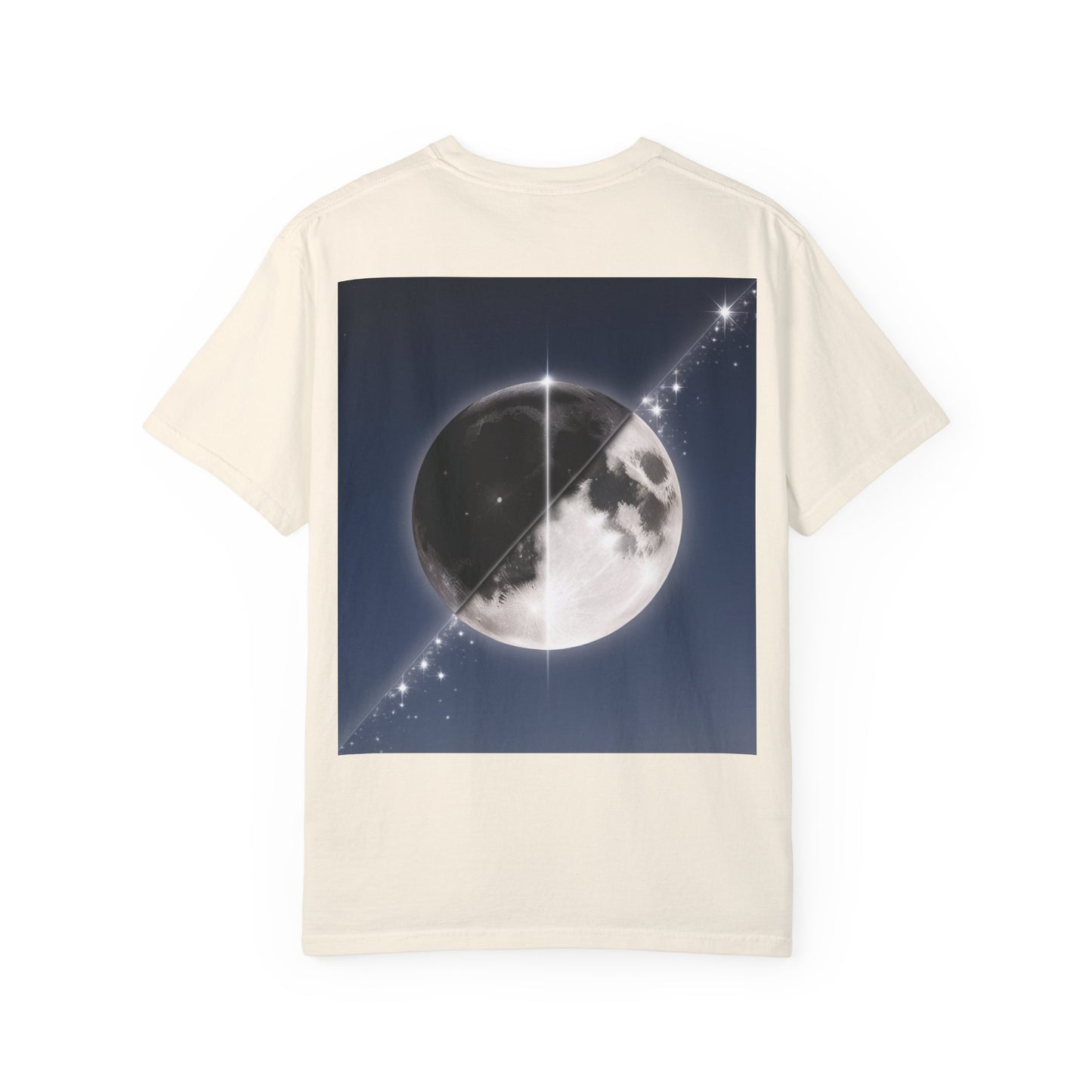 Unisex Garment-Dyed Moonlit Fox T-Shirt | Celestial Animal Design