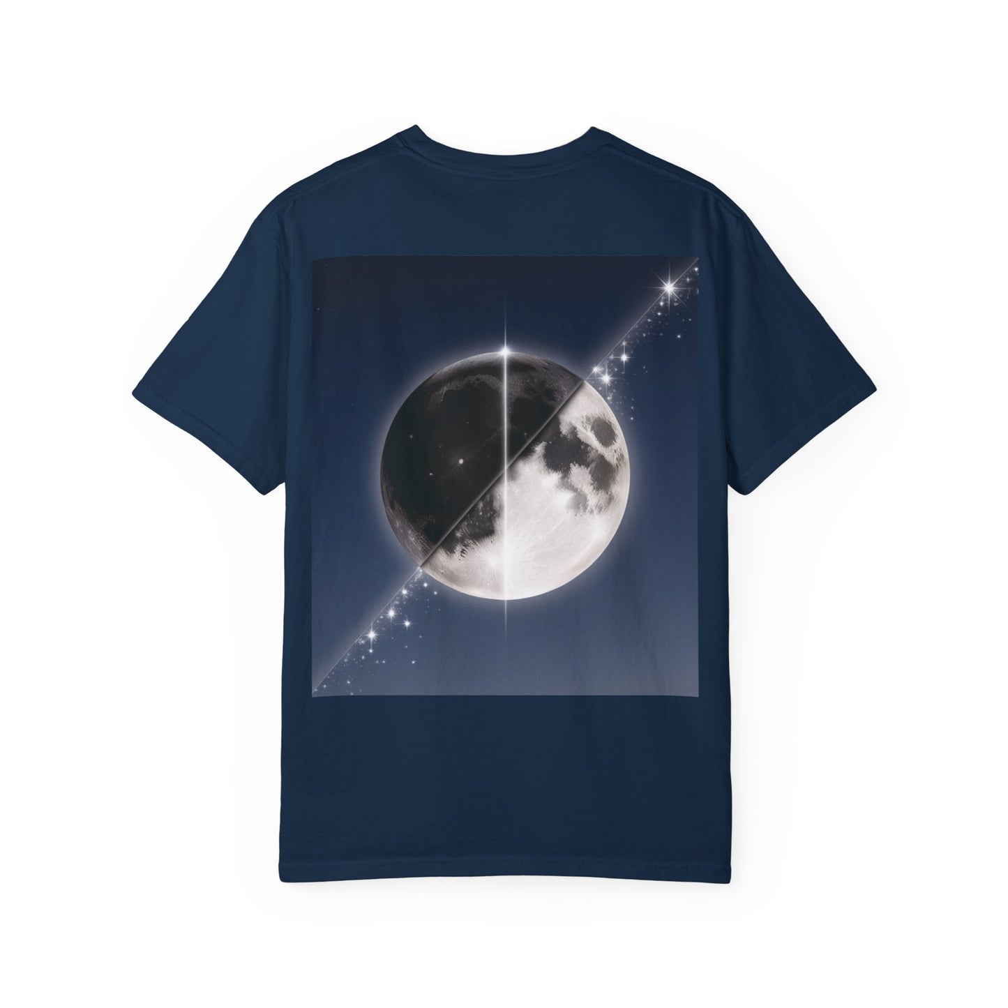 Unisex Garment-Dyed Moonlit Fox T-Shirt | Celestial Animal Design