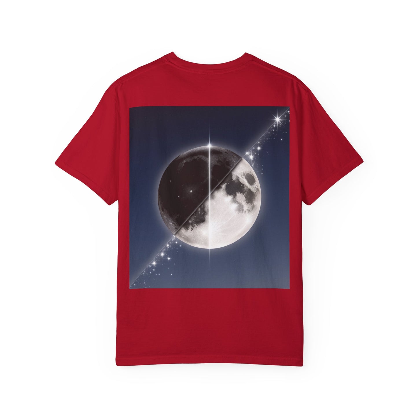 Unisex Garment-Dyed Moonlit Fox T-Shirt | Celestial Animal Design